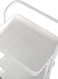 East Lady 3-Tier Utility Cart Rolling Storage Shelf With Handles 2 Lockable Wheels White 86x42x30cm