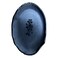 Black Melamine Oval Plate 21X14.5CM