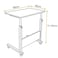 ECVV Mobile Side Table Movable Adjustable Laptop Computer Desk with Wheels Rolling Cart Portable Beside Sofa Couch Bed C-Shaped Dinner Tray Tables End Table for Living Room Bedroom-(60 * 40cm) Black&hellip;
