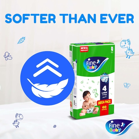 Fine Baby Diapers Size 3 Medium 4&ndash;9kg 52 Diapers Jumbo Pack of 3