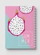 Lowha Spiral Notebook With 60 Sheets And Hard Paper Covers With Dragon Fruit Summer Design, For Jotting Notes And Reminders, For Work, University, School