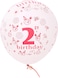 Generic Party Fun 12 Inch No. 2 Birthday Balloons - Pack Of 12 Pieces, Multi Color
