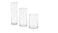 Generic Vase, Set Of 3, Clear Glass
