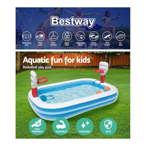 Bestway Basketball Play Paddling Pool Multicolour 251x168x102cm