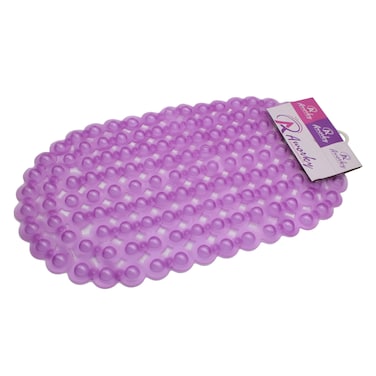 Aworky Non Slip Bubbles Bathroom Mat Purple