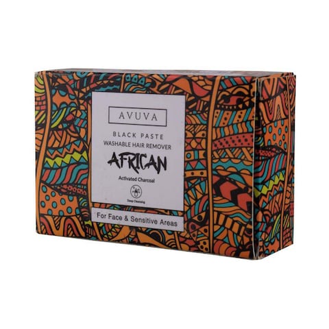 Avuva African Black Paste Hair Removal for Face and Sensitive Areas - 100 gram