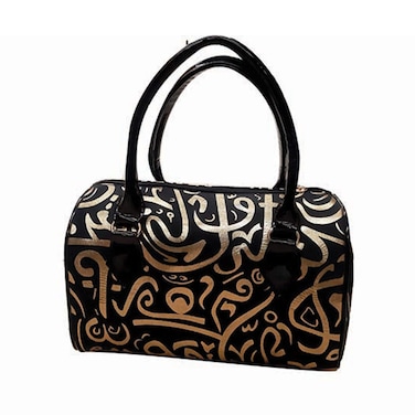 شنطة يد للنساء - أسود/ فضي