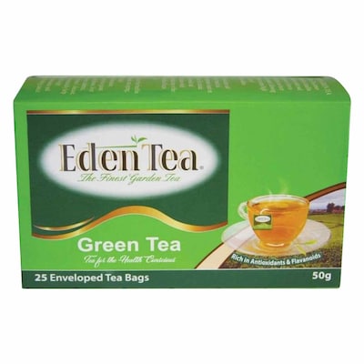 Eden Tea Enveloped Green Tea Bags 50g (25 Pieces)