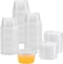 Vsell24 100Pc 4Oz Plastic Disposable Portion Cup Containers With Lid Sauce Jello Shot Souffl&eacute; Sampling Cups Clear