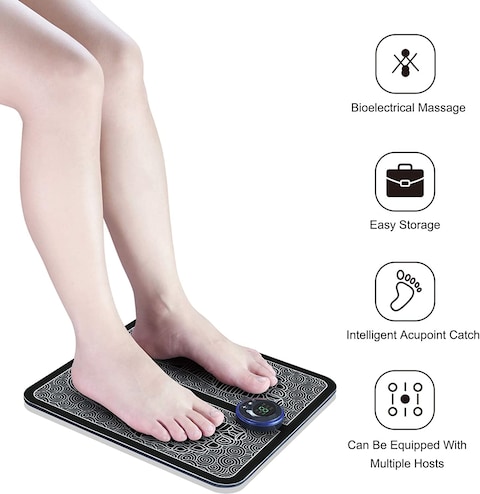 Generic Goolrc EMS Foot Massager Mat Electric Leg Foot Muscle Stimulator Massager Pressure Relief Pain Relief Foot Relaxing Blood Circulation Foot Massager Pad