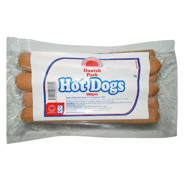 Farmer&#39;s Choice Danish Pork Hot Dogs 500g