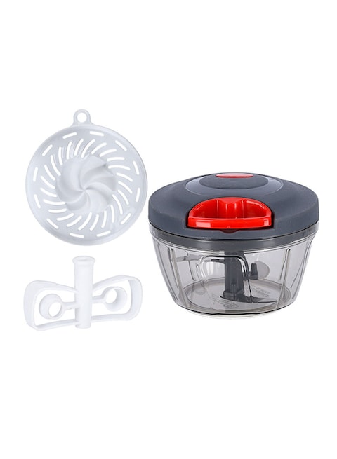 Delcasa Royalford 3-In-1 Quick Chopper And Juicer Grey/Red 12Centimeter