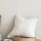 Luna Home 1 Piece 50*50cm Size, 100% Linen Cushion Cover, Solid Ivory