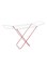 Generic Foldable Cloth Dryer Stand Red/Silver 18Meter