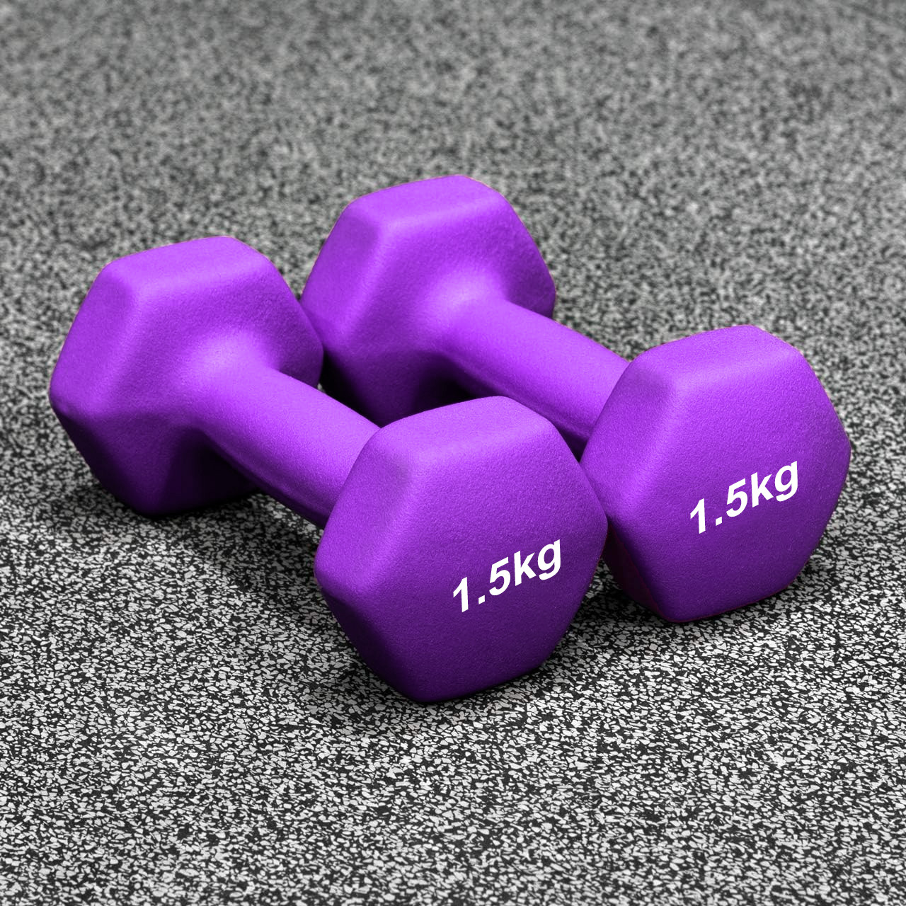 YALLA HomeGym Neoprene Dumbbells, Set of 6 Hand Weights for Men &amp; Women, Non-Slip Grip, Strength Training Free Weights for Home Gym
