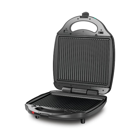 Black + Decker 3 in 1 Sandwich and Waffle Maker 4 Slices 1400 Watt - Black- TS4130-B5