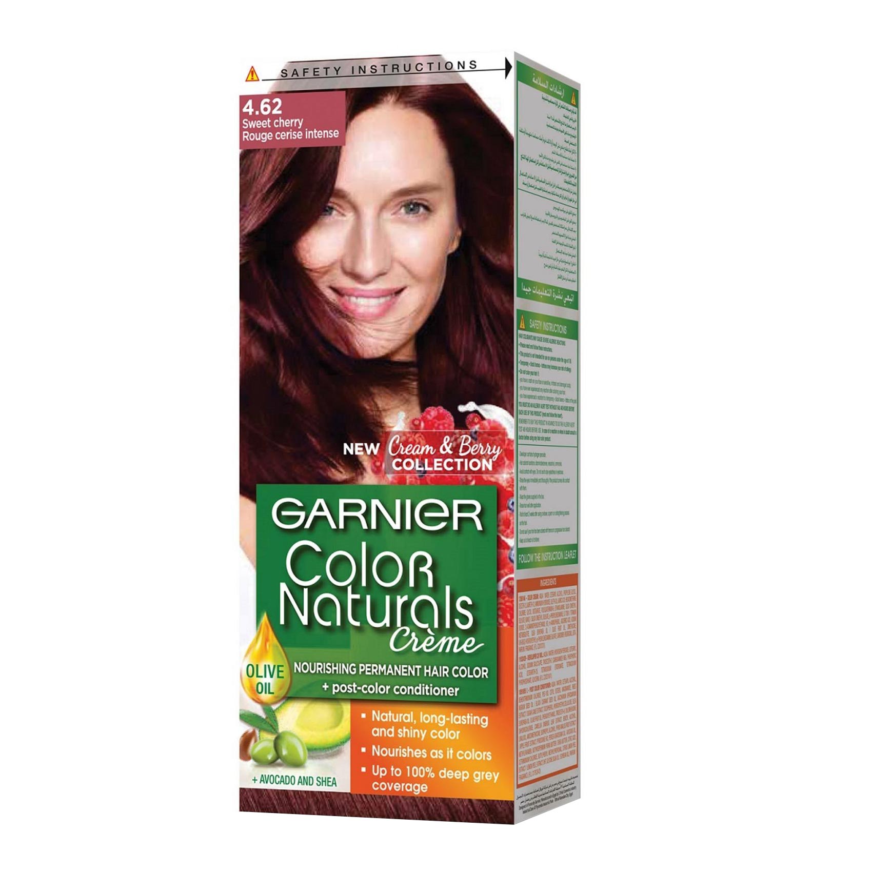 Garnier Color Naturals Cream &amp; Berry Collection Permanent Hair Color Cream 4.62 Sweet Cherry 10