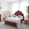 In House Napoli Velvet Bed Frame - Single - 200x100 cm - Dark Pink