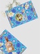 Lowha Decorative Acrylic Serving Tray With Gold Metal Handles And Turkish Tile Design 20x30 cm