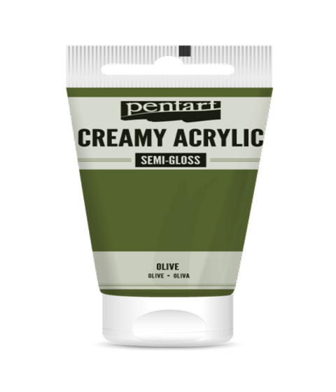 CREAMY ACYLIC SEMI GLOSS HIGHLY PIGMENTED OLIVE