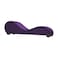 In House Romantic Chaise Longue Luxury And Romantic Design Sofa With Bed Mode Of Velvet Fabric With Lower Decorative Silver Buttons - Dark Purple