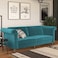 In House Serena 2 In 1 Sofabed Velvet Upholstered - Dark Turquoise