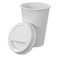 Yesocea 16 Oz Disposable White Paper Cups With White Lids - On The Go Hot And Cold Beverage All-Purpose Sampling Portion Cup For Coffee, Espresso, Water, Juice And Tea, Food Grade Safe [50 Sets]