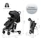 Teknum Stroller With Rocker with Red Fashion Diaper tote Bag- Black