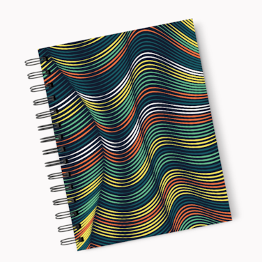 Loud Universe Spiral Notebook Flex Lines Fifures Hard Cover Notebook with Premium High Quality Paper A5 Size
