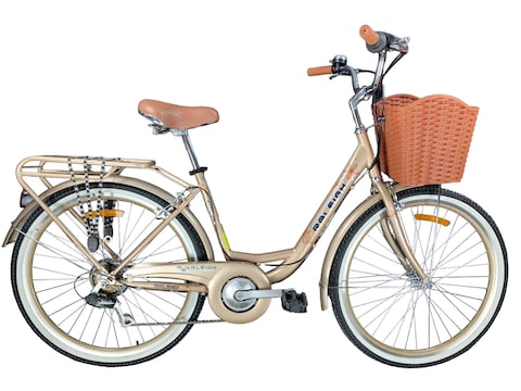 Raleigh Smile 26 Inch Wheel &amp; 19 Inch Frame Ladies Comfort Bike(Beige)