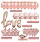 Party Time Rose Gold Party Decorations Supplies 25 Pack Include Rose Gold Confetti Latex Balloons, Foil Star &amp; Heart Balloons, Love Banner Balloon and Ribbons for Valentine&rsquo;s day Engagement Bridal Sho