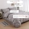Luna Home-King size 6 piece duvet cover set gray plum blossom bedding set.