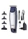 Kemei - 3 In 1 Rechargeable Trimmer And Clipper Blue/Silver/Black 10.5x6.2x25centimeter