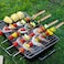 Royalford Bbq Square Skewers Set- Rf11679 Pack Of Six Stainless Steel With Wooden Handle, Perfect For Indoor, Camping, Hiking