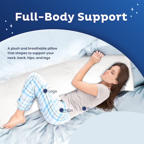 KLUB LINEN Long Body Pillow 1pc, Fabric: 100% Polyester 85 GSM Microfiber 1 cm Stripe Super Soft, Filling: 1300 gm Hollow Fiber Comfort, Breathable &amp; Ultra Soft Size: 45 x 120 cm, Color: Dusty Pink