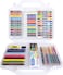 Back To School Set Drom DOMS For Kids With Plastic Carry Case 9 Items (12 Water Color Pens, 12 Bi-Color Crayons, 12 Jumbo Oil Pastels, Color Pencils, 12 Plastic Crayons, Neon Graphite Pencils)