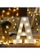 Voberry - Alphabet Led Letter Lights Light Up Plastic Letters Standing Hanging A White 22X18X4.5Centimeter