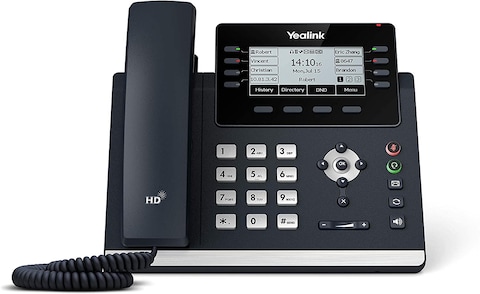 Yealink T43U IP Phone, 12 VoIP Accounts, 3.7-Inch Graphical Display, Dual USB 2.0, Dual-Port Gigabit Ethernet, 802.3af PoE, Power Adapter Not Included (SIP-T43U)