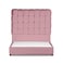 In House Al Shahba Velvet Bed Frame - Single - 200x90 cm - Light Pink