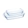 Luminarc Rectangle Oven Dish 2 Pieces 3.3 + 1.9L