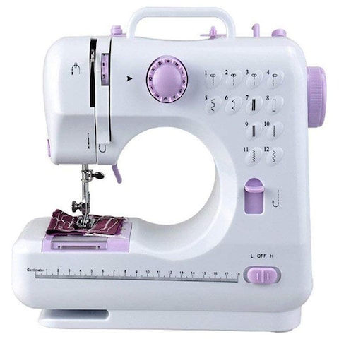 Generic 12 Stitches Multifunction Mini Sewing Machine 0010-54 White