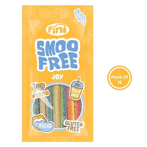 Fini Smoofree Joy Gluten Free Gummy Strips 80g x Pack of 12