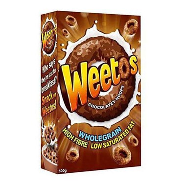 Weetabix Weetos Chocolate Hoops Cereal 500g