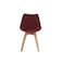 Jilphar Furniture Armless Dining Chair with Wooden Legs JP1154D,Red