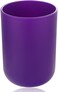 Plastic Tumbler for Bathroom, Purple, 7.3 x 7.3 x 10.3 centimeters