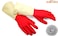 ZALCOON Household Rubber Gloves - Latex Free Kitchen Cleaning Gloves Household Non-Slip Grip Waterproof Dish Washing Gloves Large