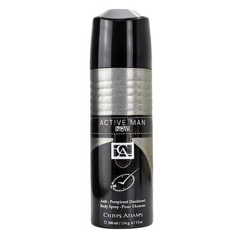 Chris Adams CA Noir Active Man Deodorant Body Spray 200ml