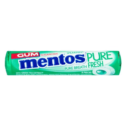 Mentos Pure Fresh Chewing Gum Spearmint 15.75g