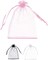 Markq Organza Bags with Drawstrings, 9X12 cm Jewelry Pouches Baby Shower Eid Wedding Party Favor Bags (Light Pink, 100 Pieces)