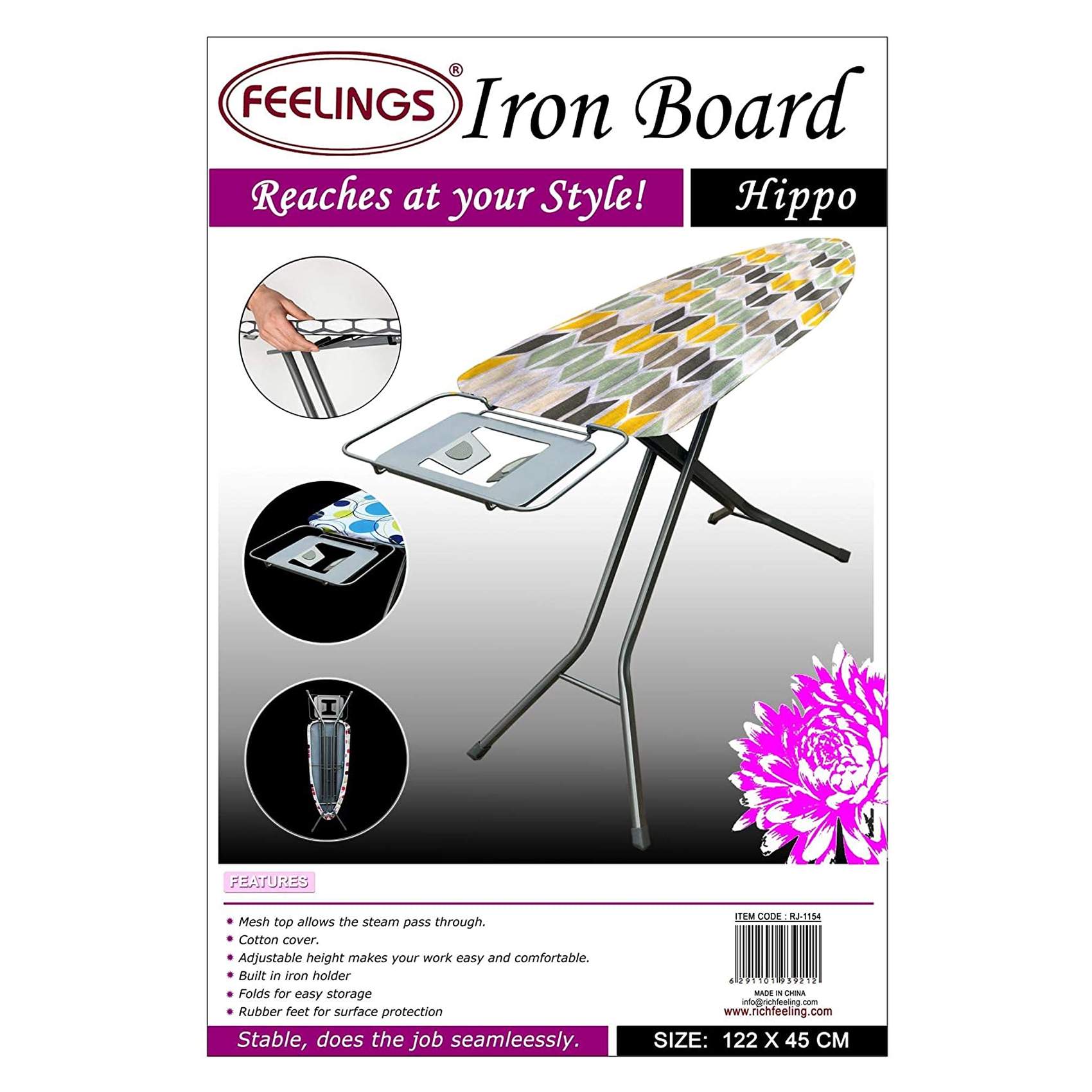 Feelings Hippo Iron Board Multicolour